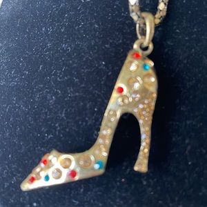 Brass #HighHeel Necklace